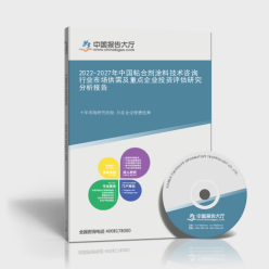 2022-2027年中国粘合剂涂料技术咨询行业市场供需及重点企业投资评估研究分析报告封面
